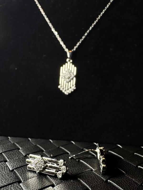 Platinum Finish Locket set